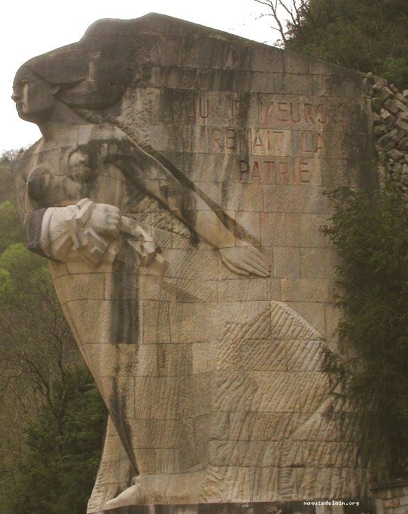 Monument of Val d'Enfer in Cerdon,
Sculpture by Charles MACHET