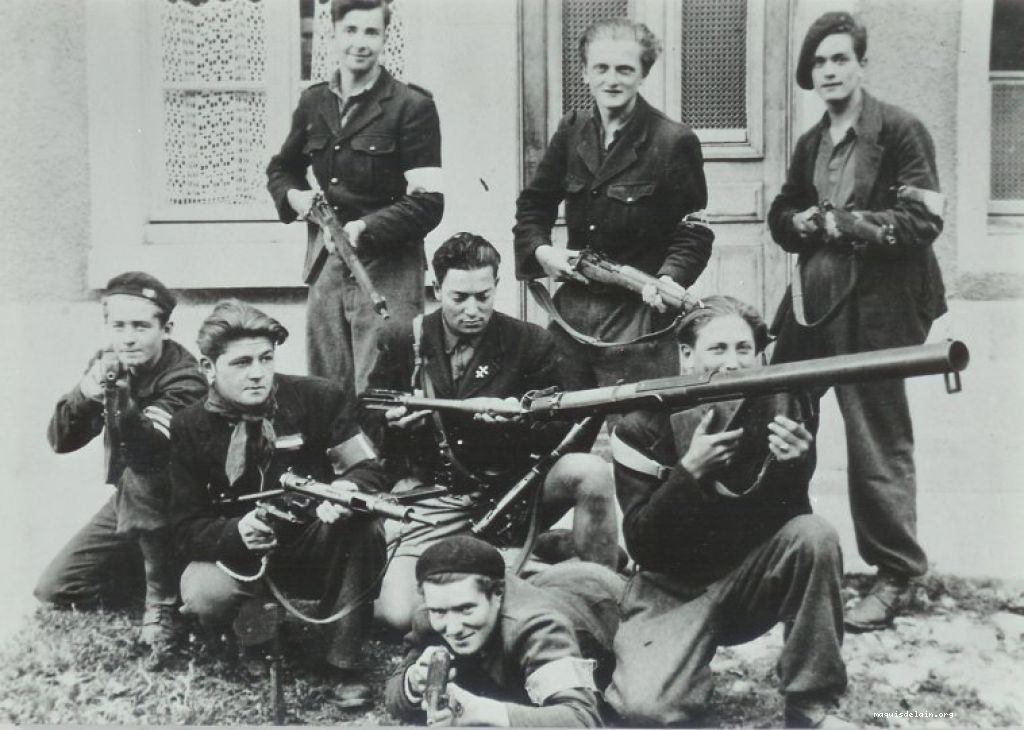 Maquisards de la compagnie Lorraine le 26 juin 1944 à Corlier