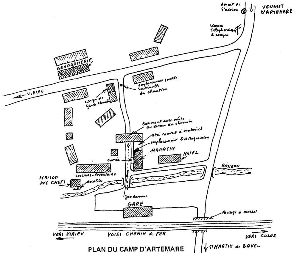 Plan du camp d'Artemare