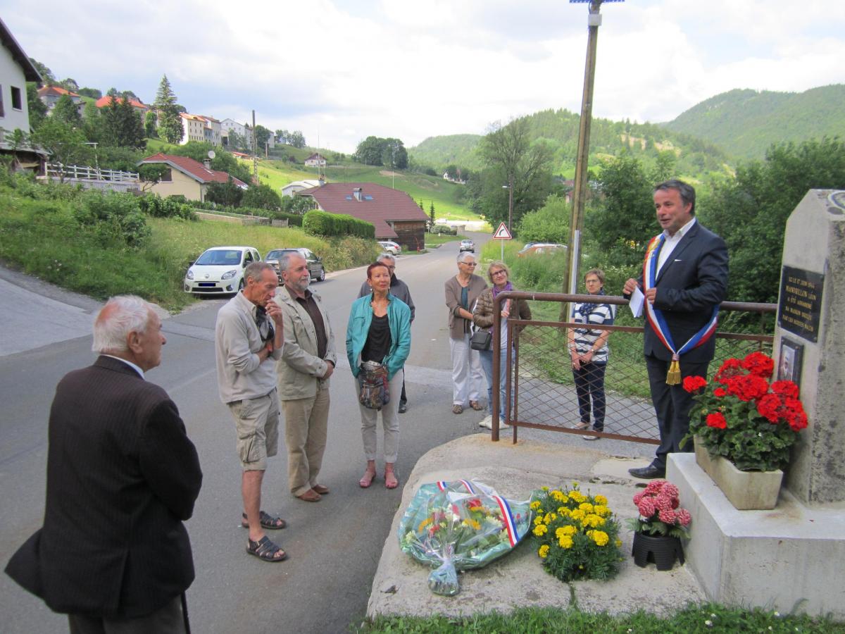  Cérémonies mercredi 17 juin 2015 : stèles Julien, à Clavière et Léon Mandrillon, au village.