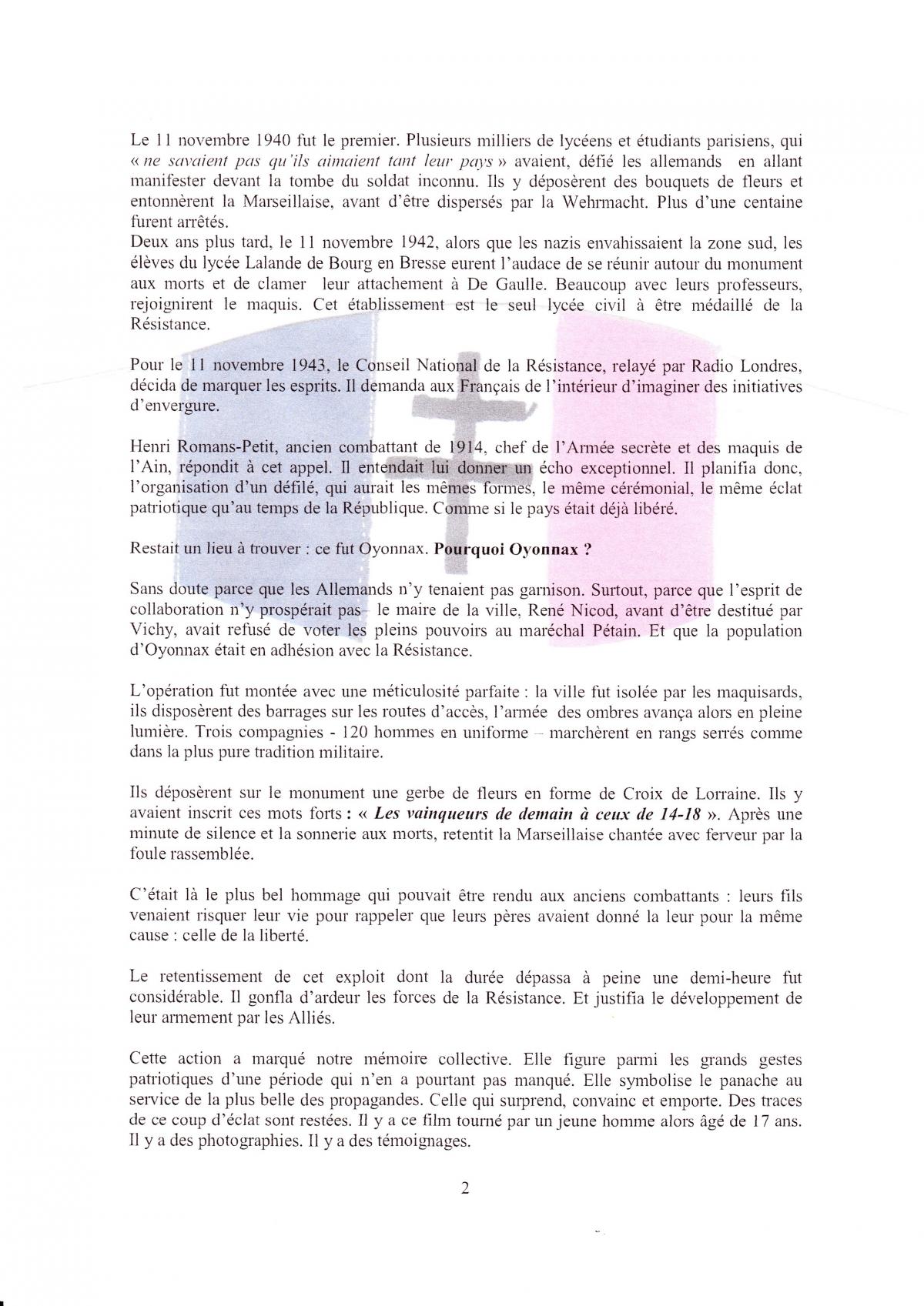OYONNAX 11/11/2013 DISCOURS DE MONSIEUR LE PRESIDENT DE LA REPUBLIQUE FRANÇAISE page 2/5