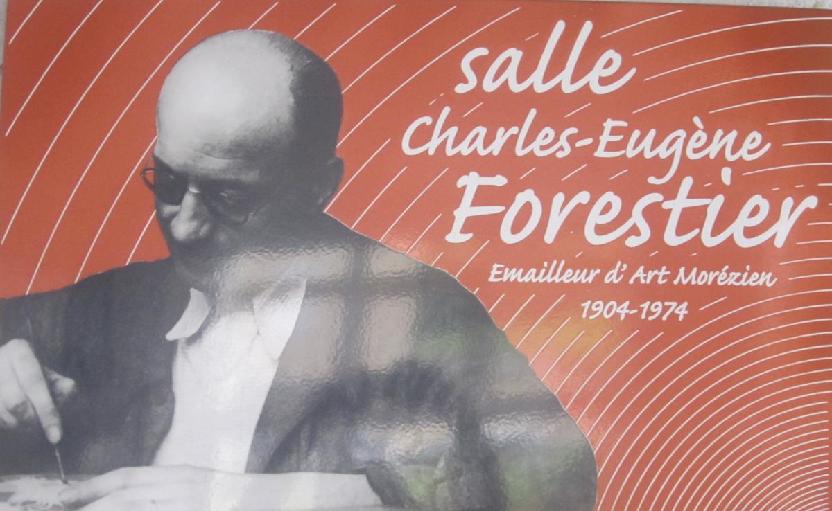 Exposition AMRJ 39400 MOREZ JURA Résistance et Libération  Photos 1/...Plaque émaillée Charles-Eugène Forestier